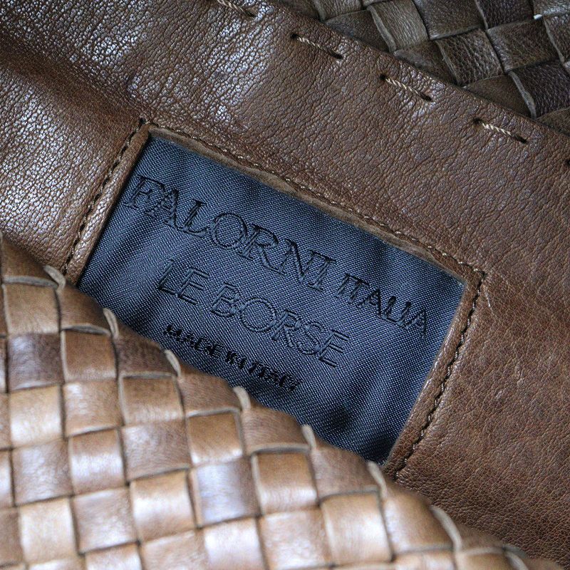 美品 ファロルニ FALORNI レザー イントレチャート トートバッグ