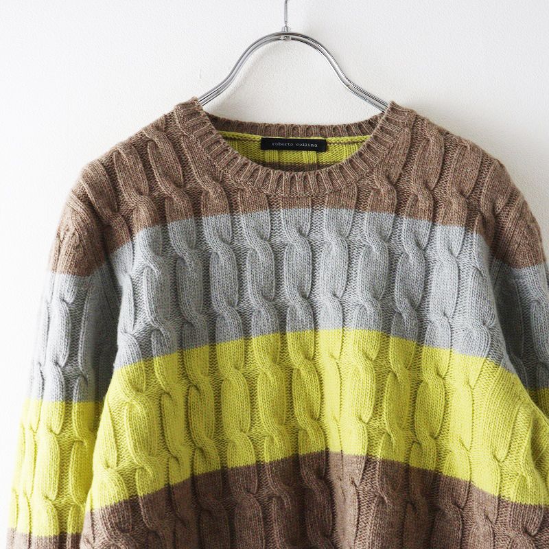 メンズ イタリア製 ロベルトコリーナ roberto collina ウールカシミヤ