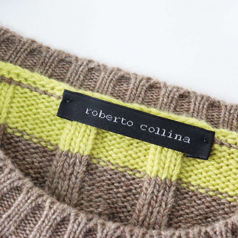 メンズ イタリア製 ロベルトコリーナ roberto collina ウールカシミヤ