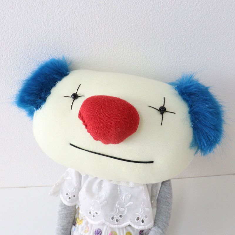 タグ付き ボビーダズラー BOBBY DAZZLER ピエロ ぬいぐるみ グレー リボン ステテコ