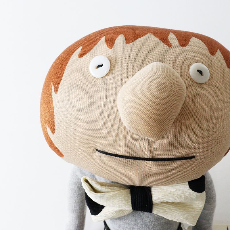 タグ付き ボビーダズラー BOBBY DAZZLER 男の子 ぬいぐるみ グレー 美脚 脚長 リボン