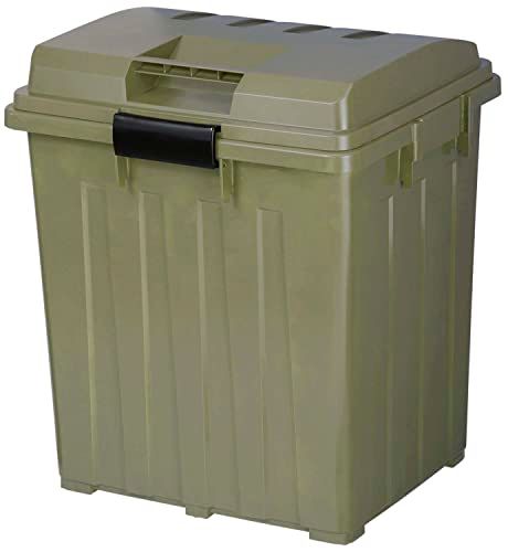 新輝合成 トンボ ゴミ箱 ハンドル付 90リットル カーキグリーン 幅54 奥行46 5 高さ62 cm 蓋付き 分別 丈夫 屋外 ベランダ 大きい アウトドア 日本製 m