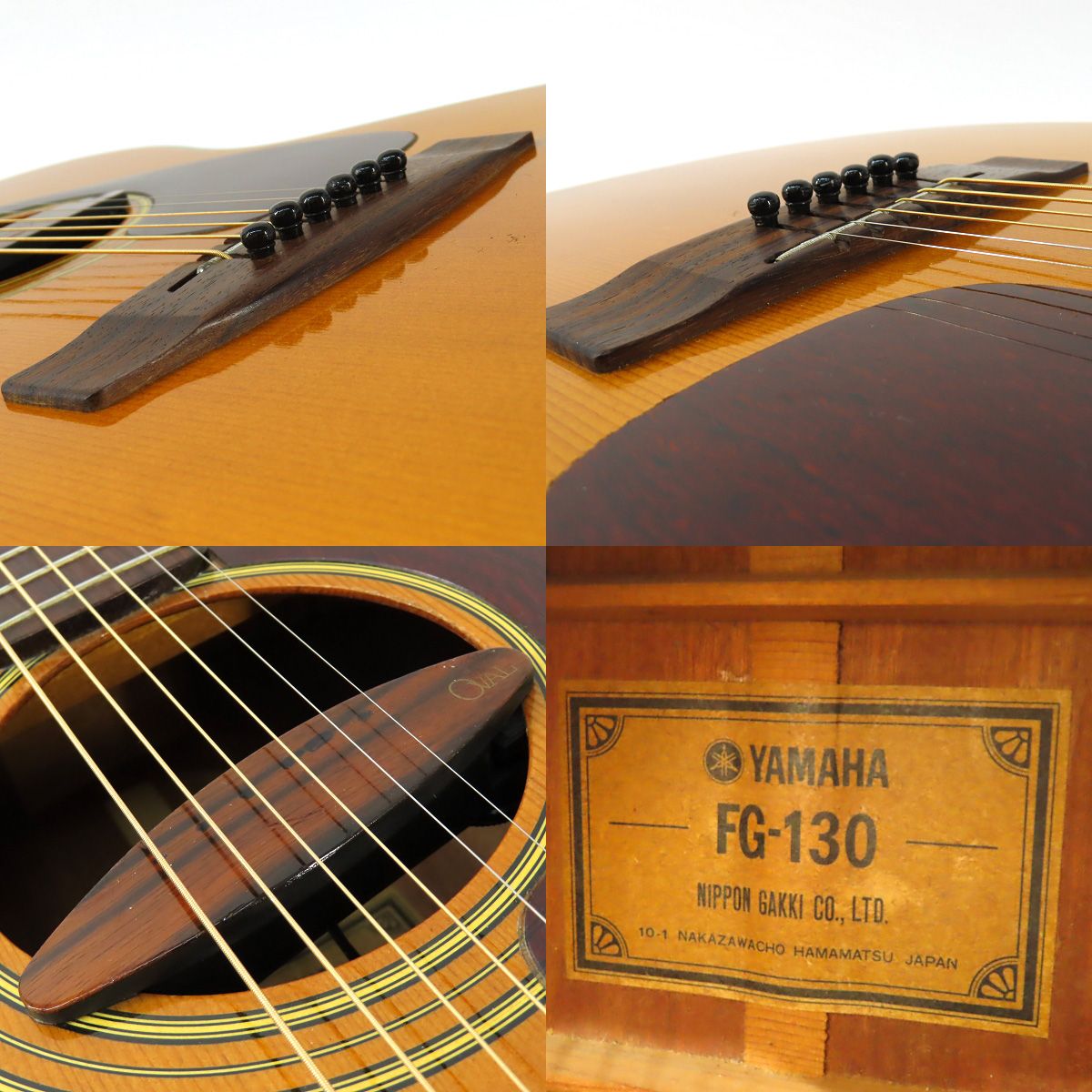 YAMAHA ヤマハ FG-130 Mod ナチュラル グリーンラベル エレアコ