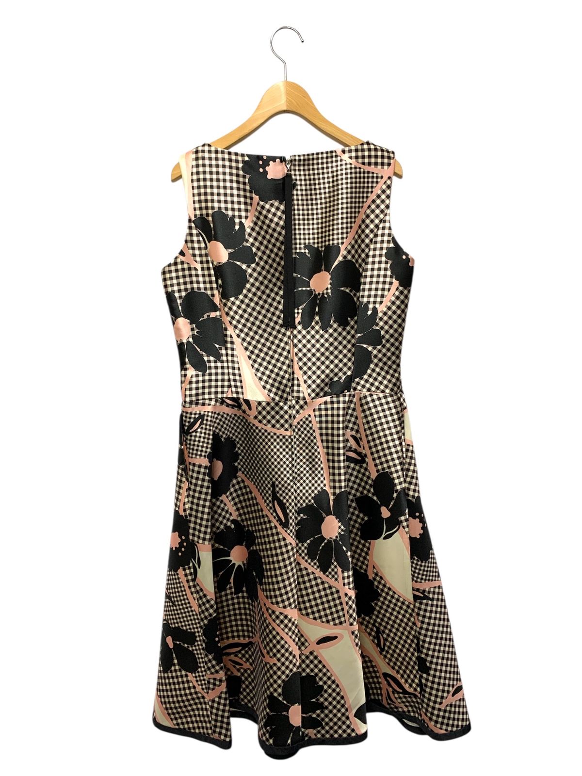 エムズグレイシー・40ワンピース エムズグレイシー Check x Flower One-piece 911310 ワンピース 40