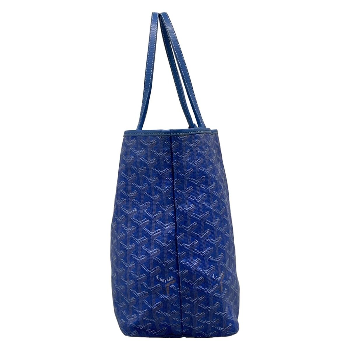 GOYARD(ゴヤール) トートバッグ サンルイPM ブルー レザー - メルカリ