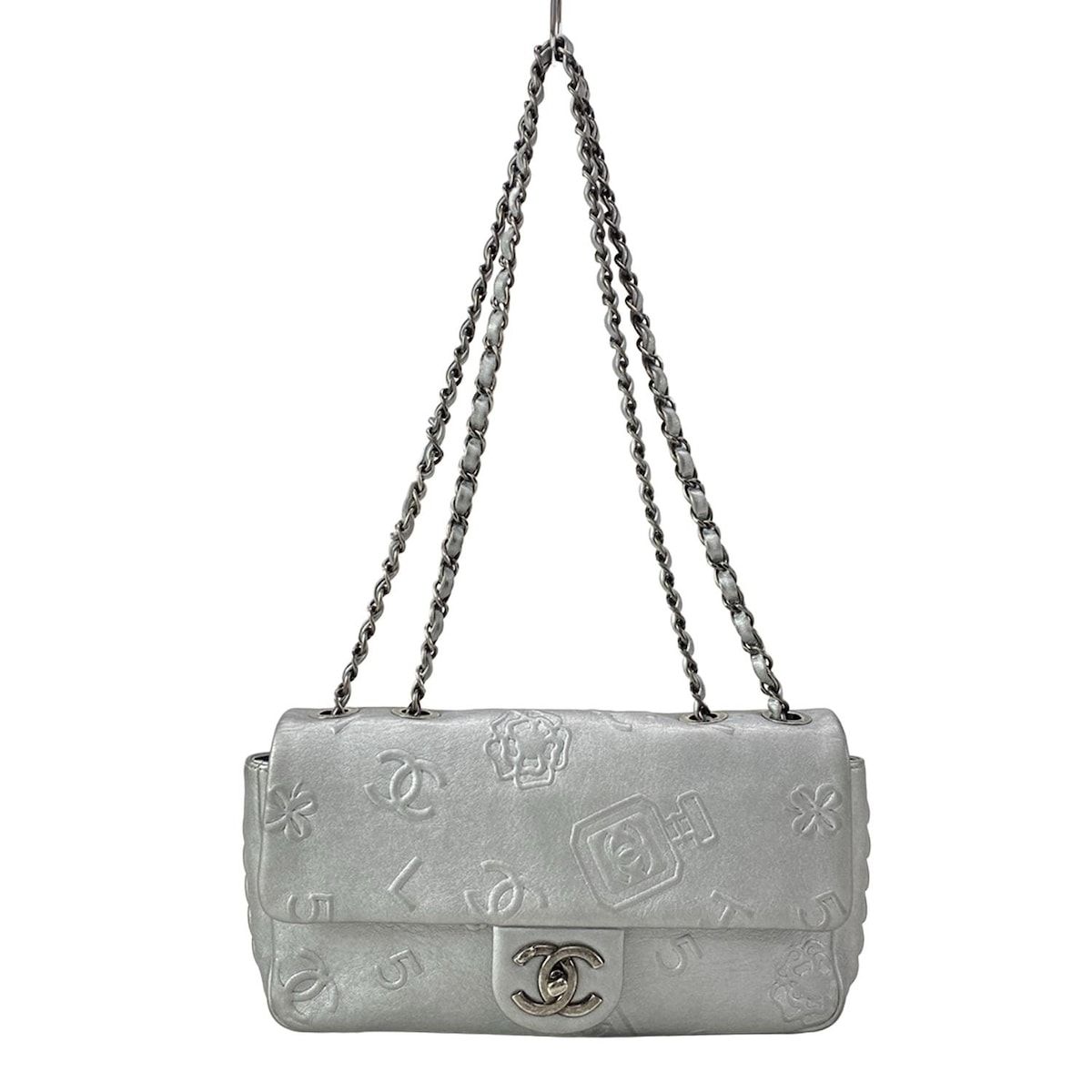 CHANEL(シャネル) ショルダーバッグ アイコン シルバー チェーン