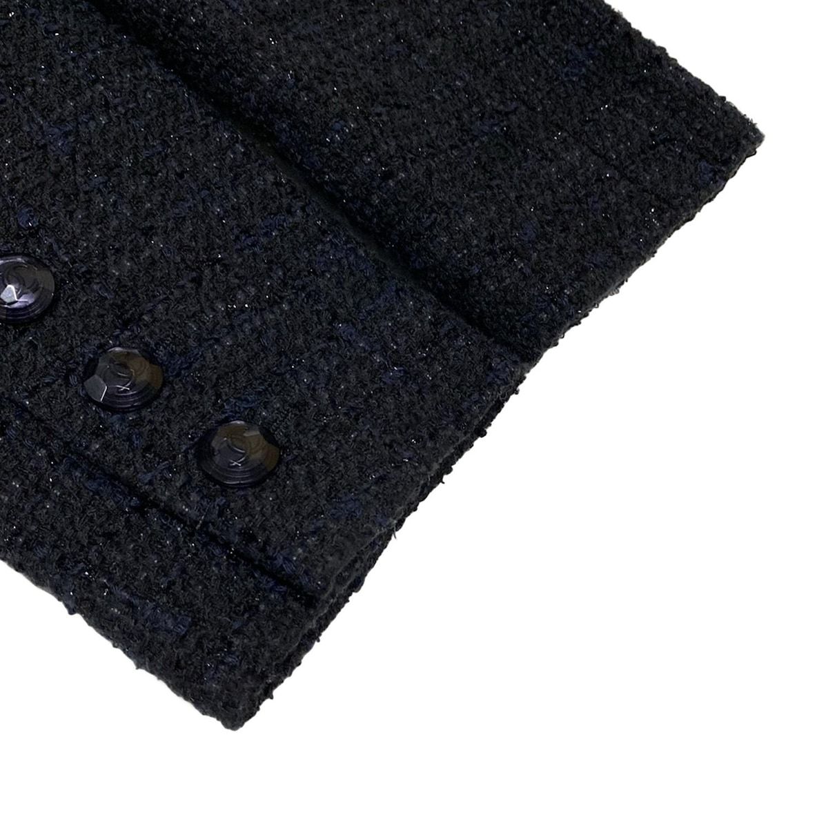 CHANEL ネイビー テーラードジャケット　38サイズ CHANEL(シャネル) ジャケット サイズ38 M レディース美品 - P64019 黒