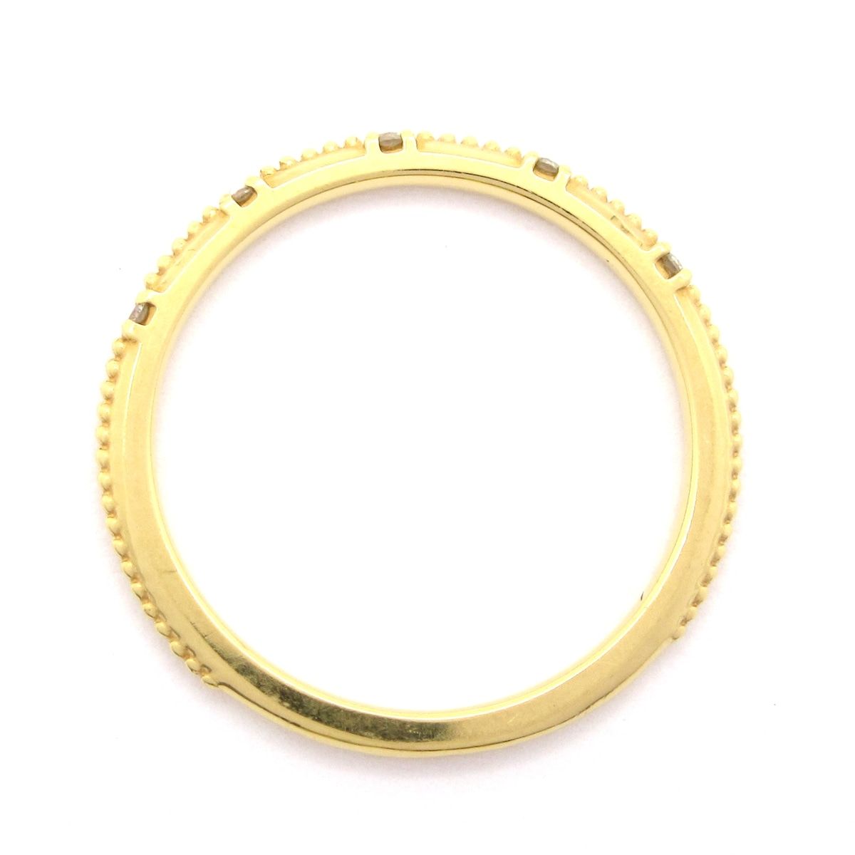 agete(アガット) リング美品 - K18YG×ダイヤモンド 総重量:0.9g/5P