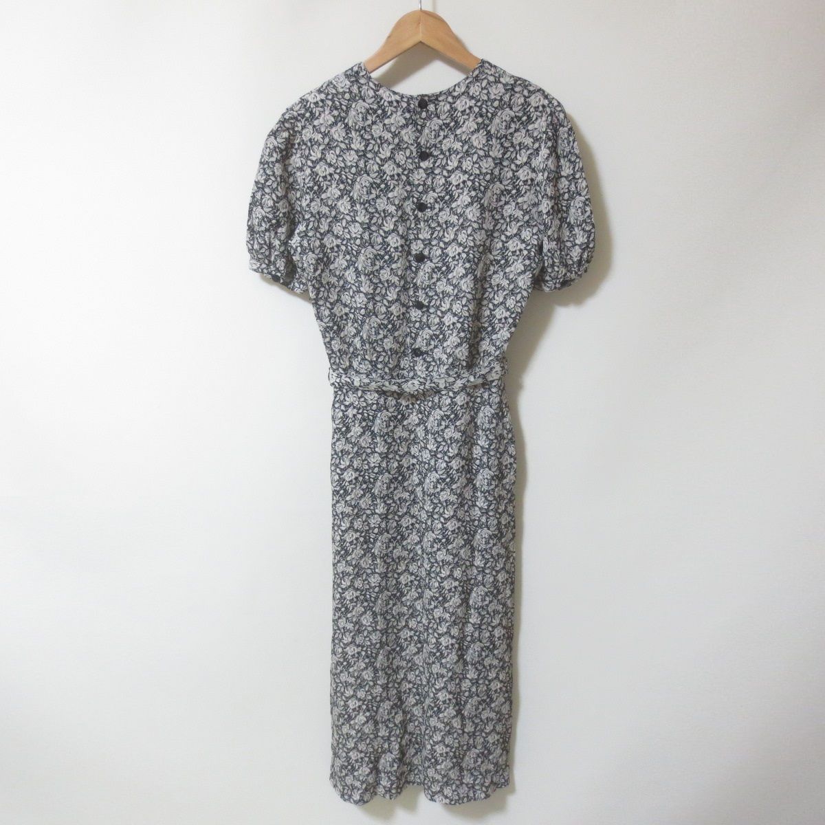 ◇281 INGEBORG インゲボルグ ブラック 花柄 ワンピース ピンクハウス