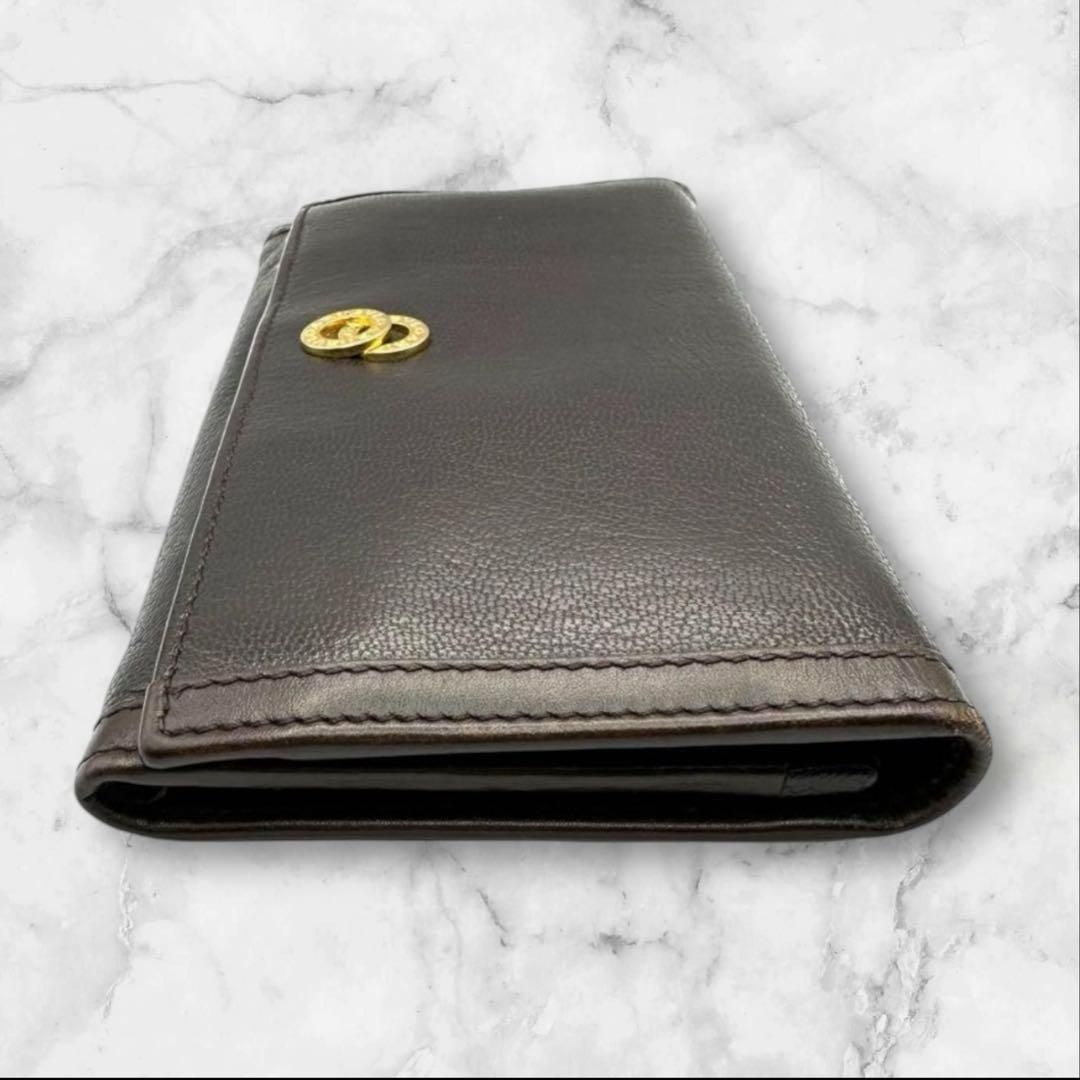 財布 長財布 BVLGARI ブルガリ ブラック ドッピオトンド 本革 男女兼用
