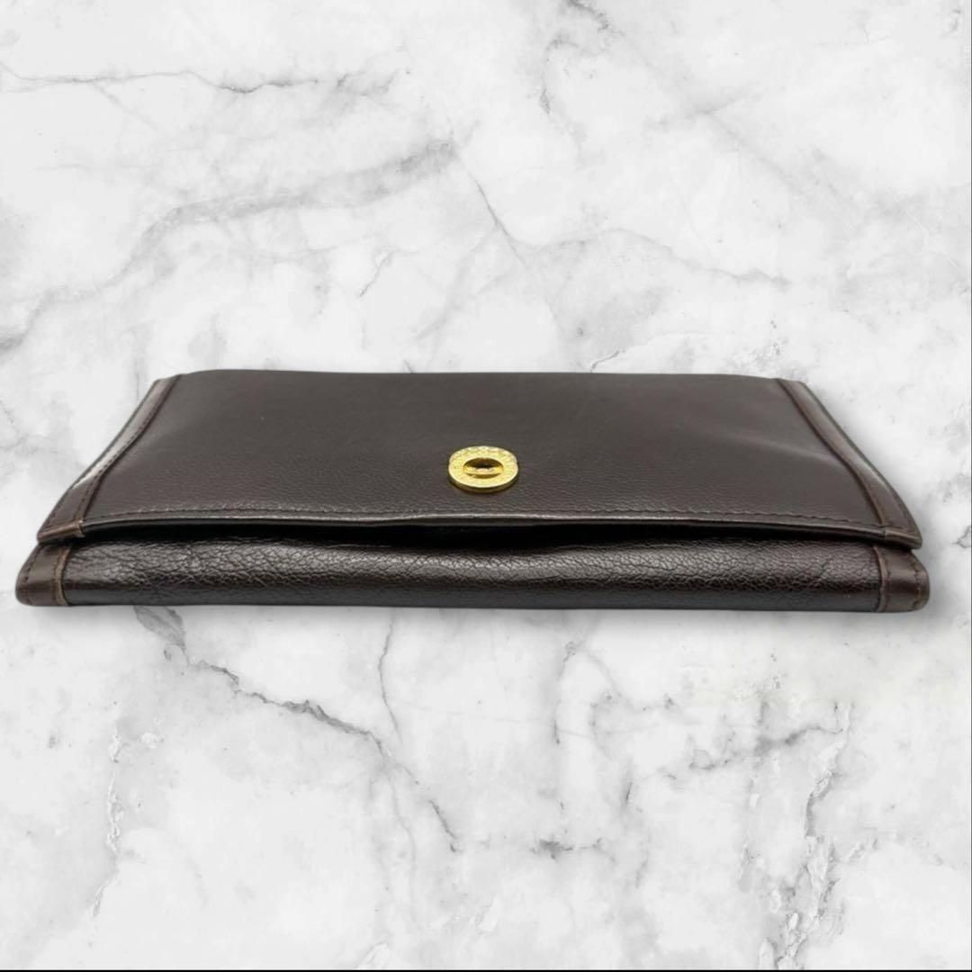 ブルガリ　長財布ドッピオトンド　ブラック×ゴールド　希少タイプ！ 財布 長財布 BVLGARI ブルガリ ブラック ドッピオトンド 本革 男女兼用