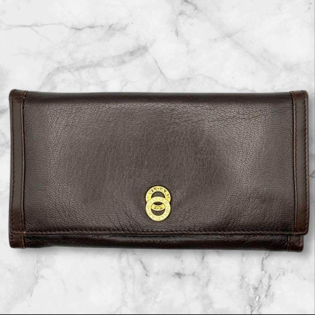 財布 長財布 BVLGARI ブルガリ ブラック ドッピオトンド 本革 男女兼用