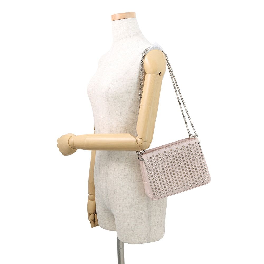 クリスチャン・ルブタン チェーンショルダーバッグ スパイクスタッズ