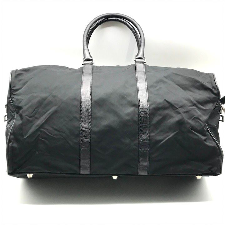 良品 PRADA プラダ 三角ロゴ プレート サフィアーノ レザー ナイロン