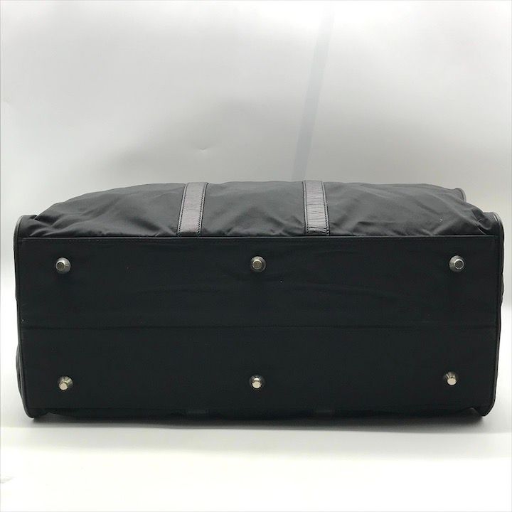 良品 PRADA プラダ 三角ロゴ プレート サフィアーノ レザー ナイロン