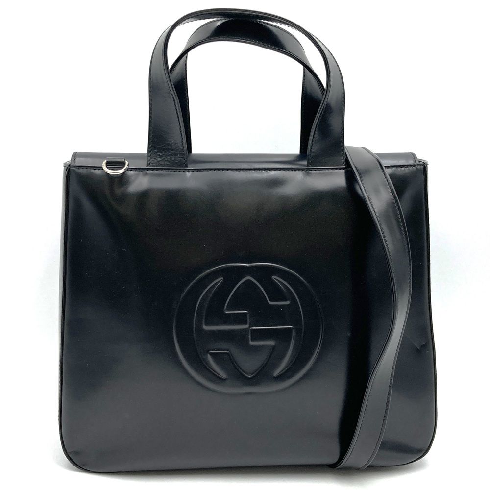 訳あり】GUCCI オールド グッチ 2way ショルダー ハンド バッグ レザー