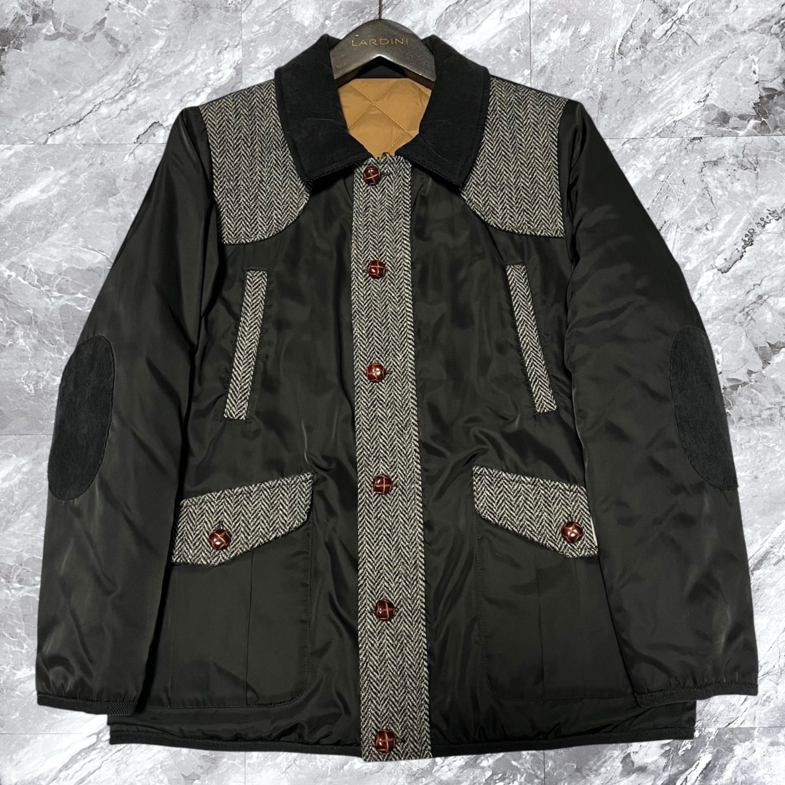 極美品 Herringbone Club ヘリンボーンクラブ Harris Tweed ハリス 