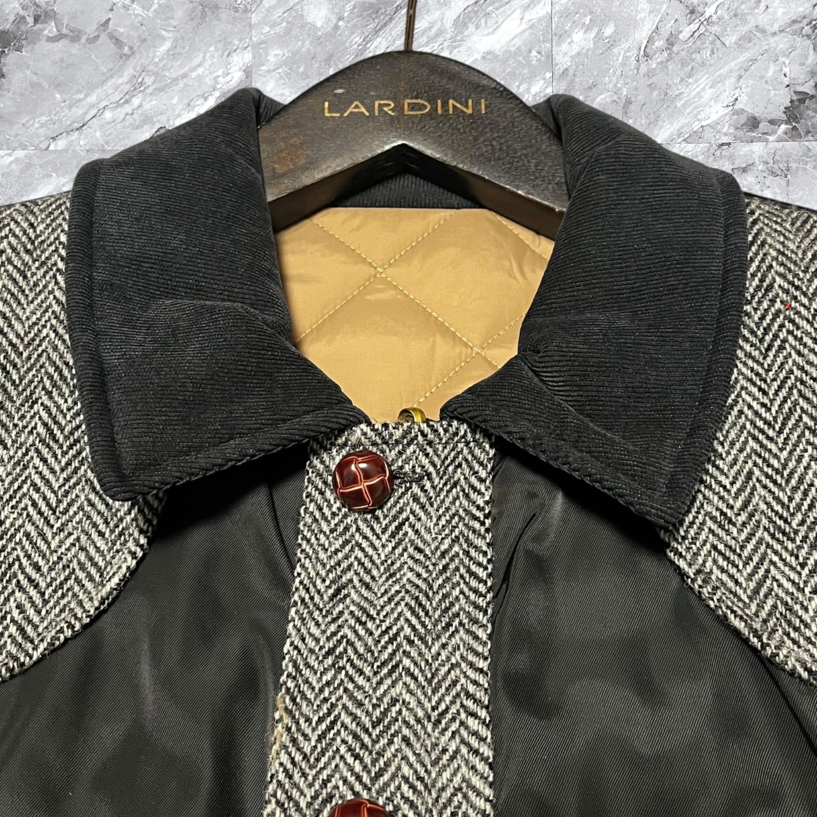 極美品 Herringbone Club ヘリンボーンクラブ Harris Tweed ハリス 
