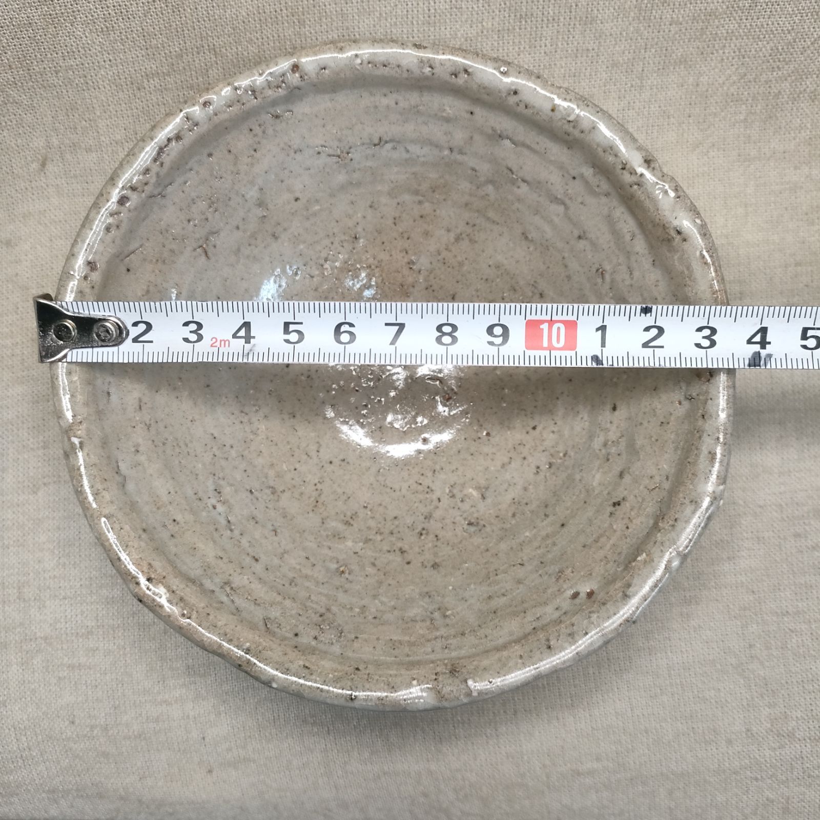 唐津焼 飯碗 虫食い跡茶碗 粗目石混じり 石ハゼ茶碗 抹茶碗 厚手単釉