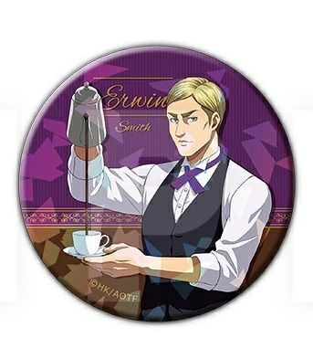 進撃の巨人 トレーディングホログラム缶バッジ Ver.喫茶店 エルヴィン