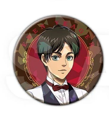 進撃の巨人 トレーディングホログラム缶バッジ Ver.喫茶店 エレン