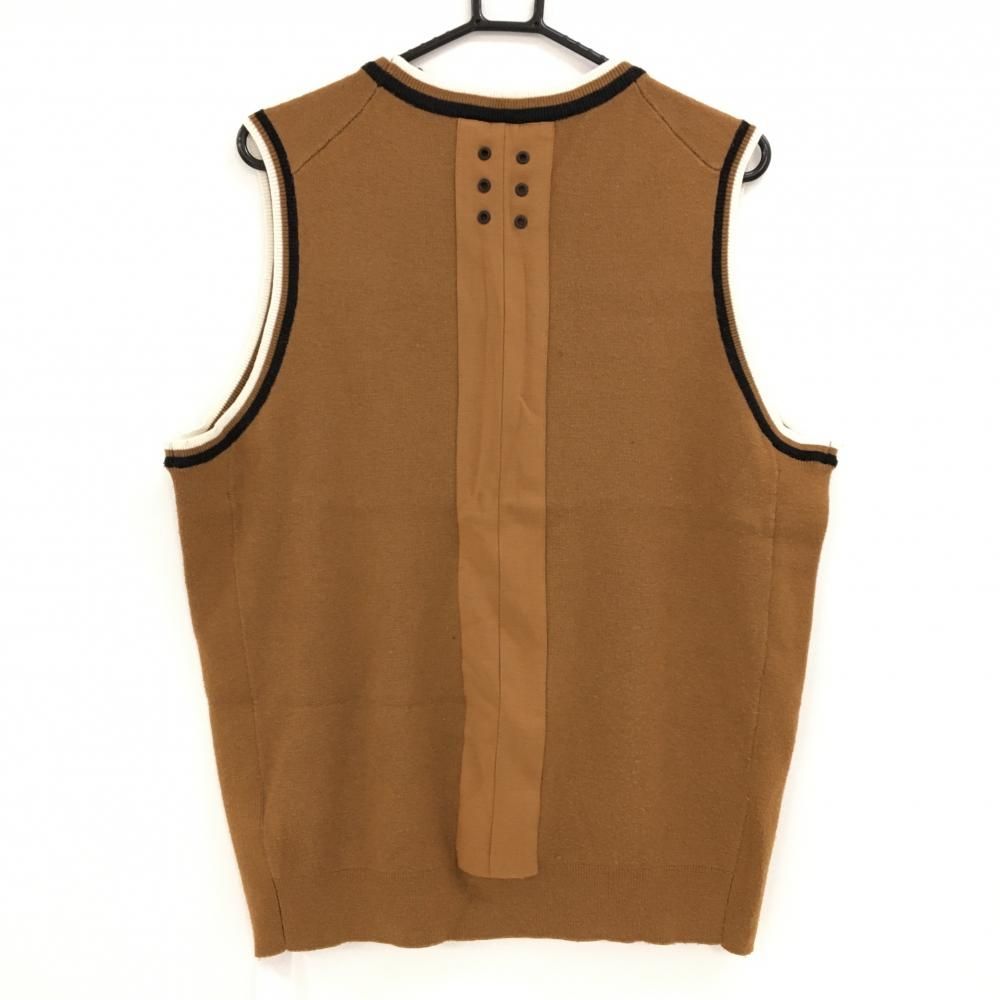 ラッセルノ ニットベスト ブラウン×黒×白 ウール混 メンズ 6(XL