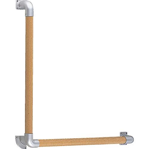 TRUSCO トラスコ L型 丸棒手すり 35φX 600 シルバーライトオーク HBLR SO m