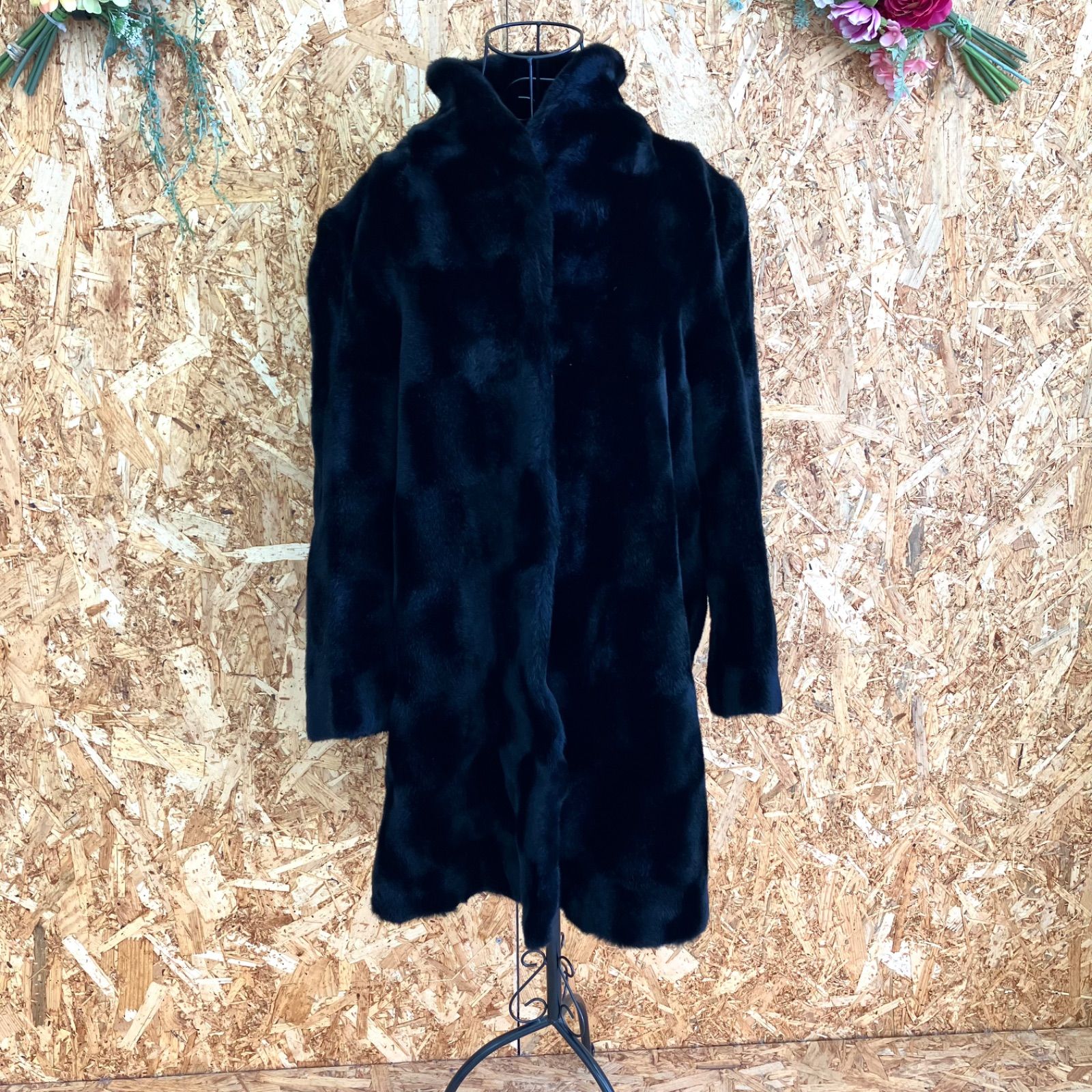 SG4861 SEVET フェイクファー コート ブラック レディース 9号 - メルカリ