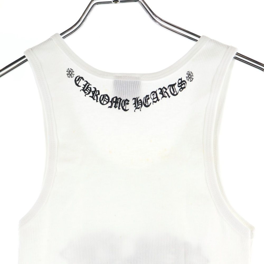 クロムハーツ白タンクトップ OLD フローラルプリント レディース