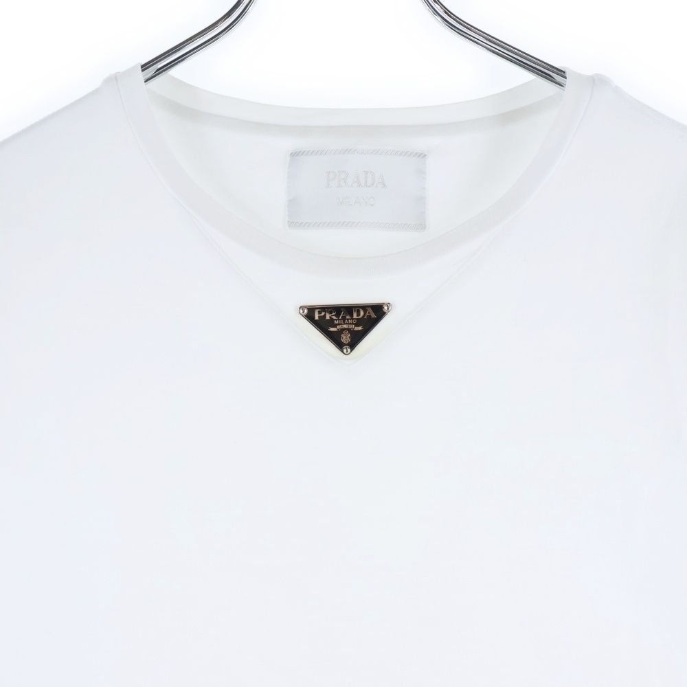 PRADA (プラダ) 23SS トライアングルロゴプレート コットン クルー