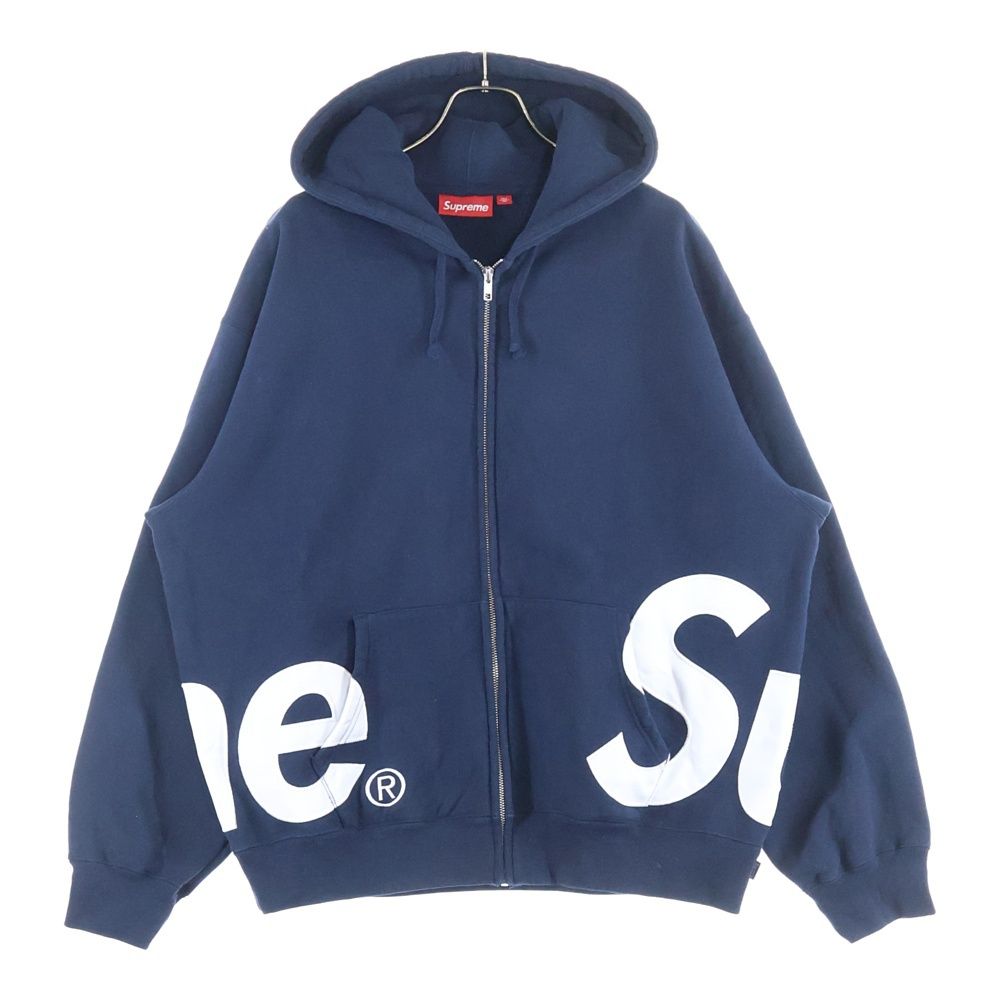 Supreme シュプリーム ネイビー パーカー Supreme ジップパーカー L