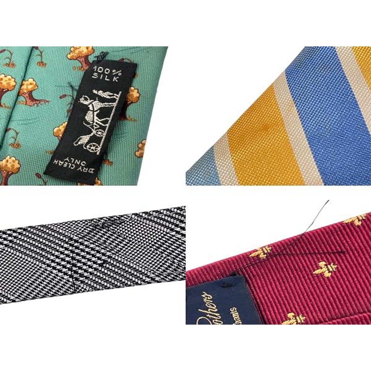 ブランドネクタイ12本まとめ売りシルク エルメス フェラガモなど