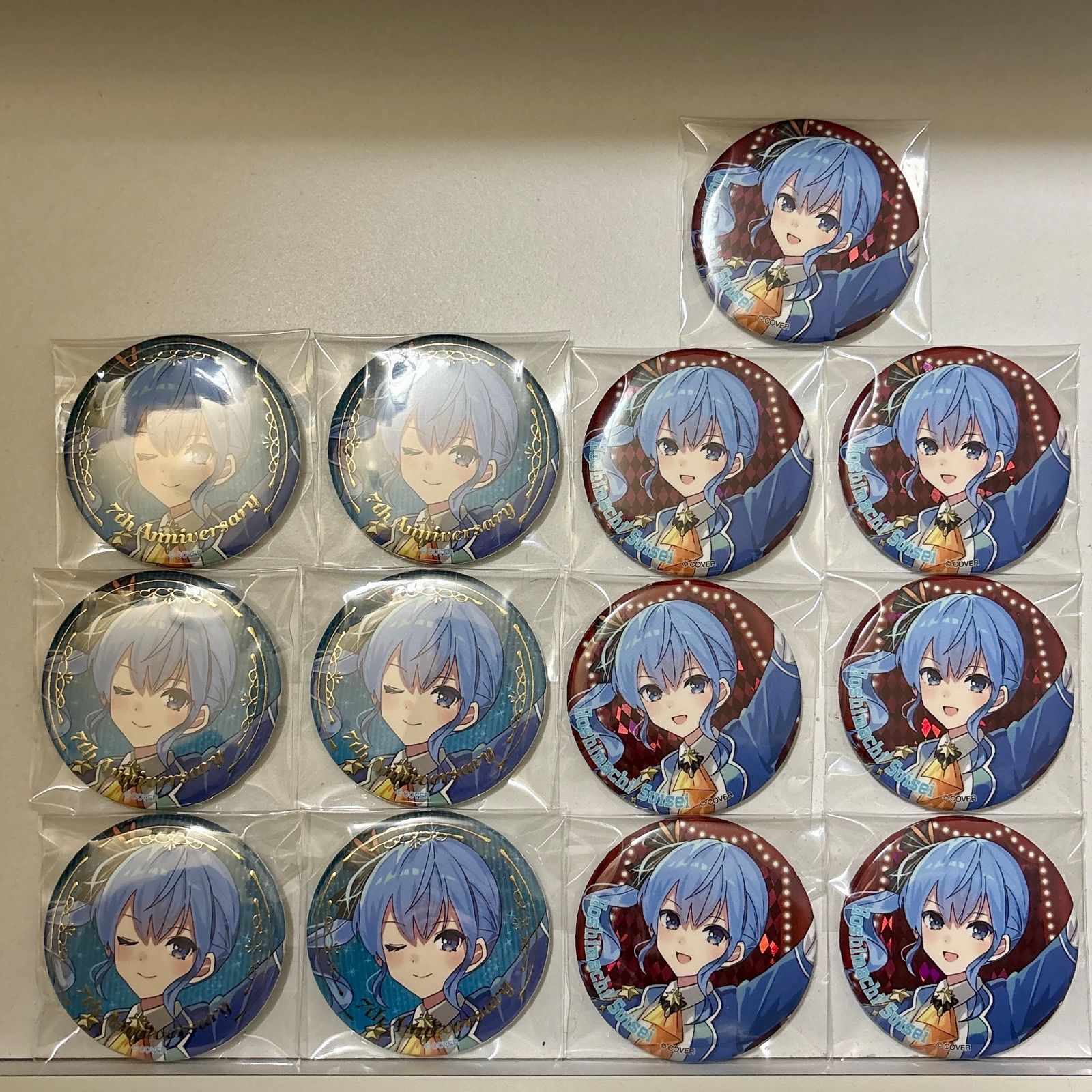 ホロライブ ０期生7周年記念 缶バッジ 星街すいせい