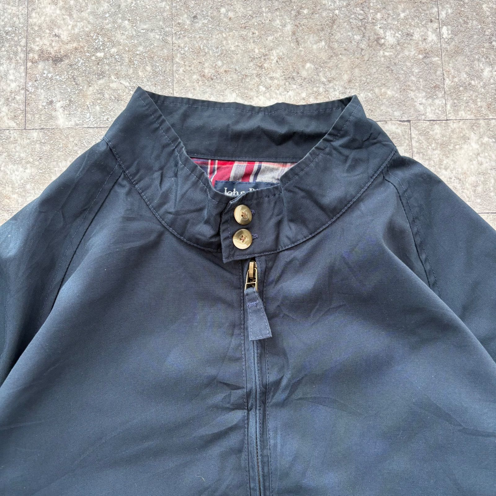 古着 90s スイングトップ 短丈 ジャケット ブルゾン ブルー チェック