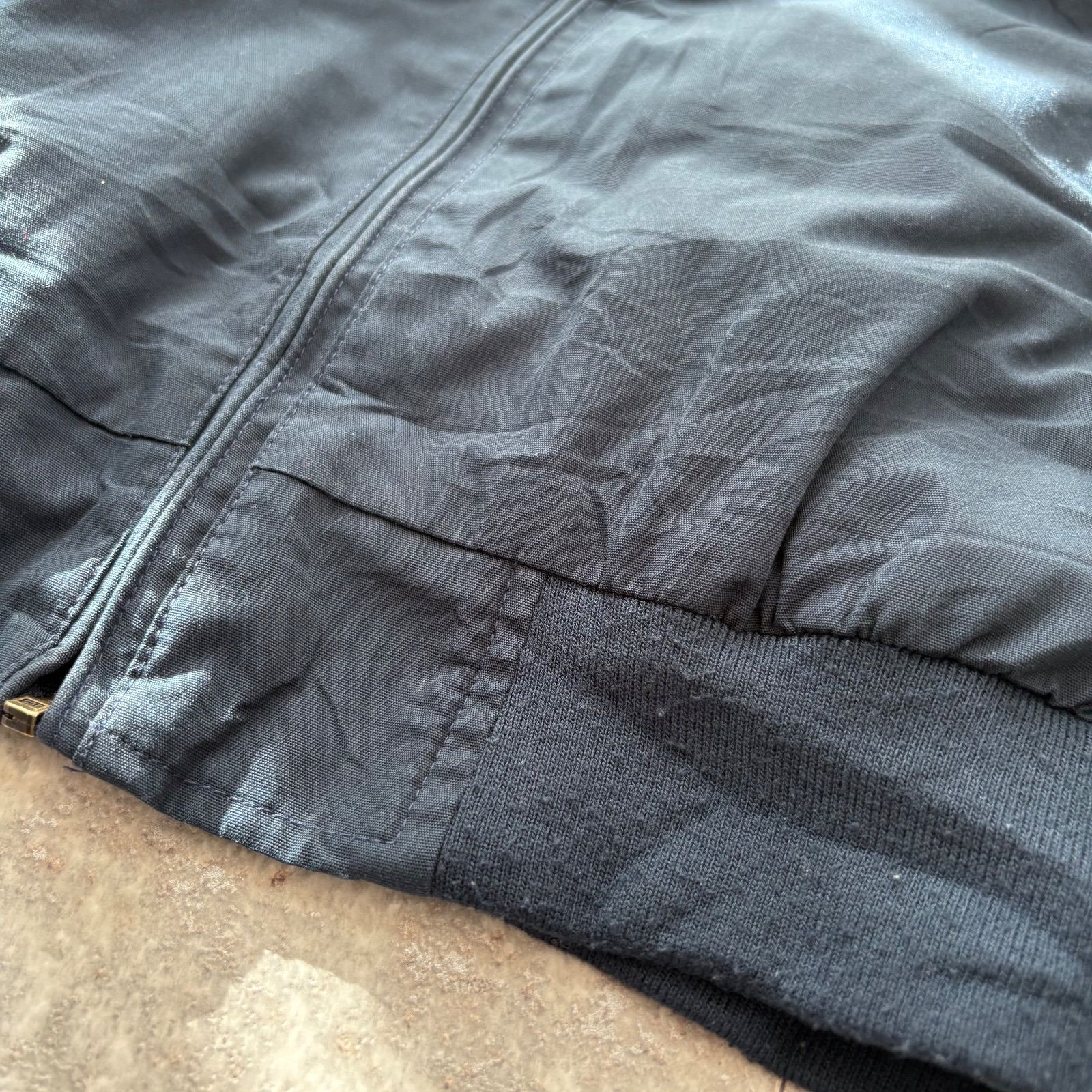 古着 90s スイングトップ 短丈 ジャケット ブルゾン ブルー チェック