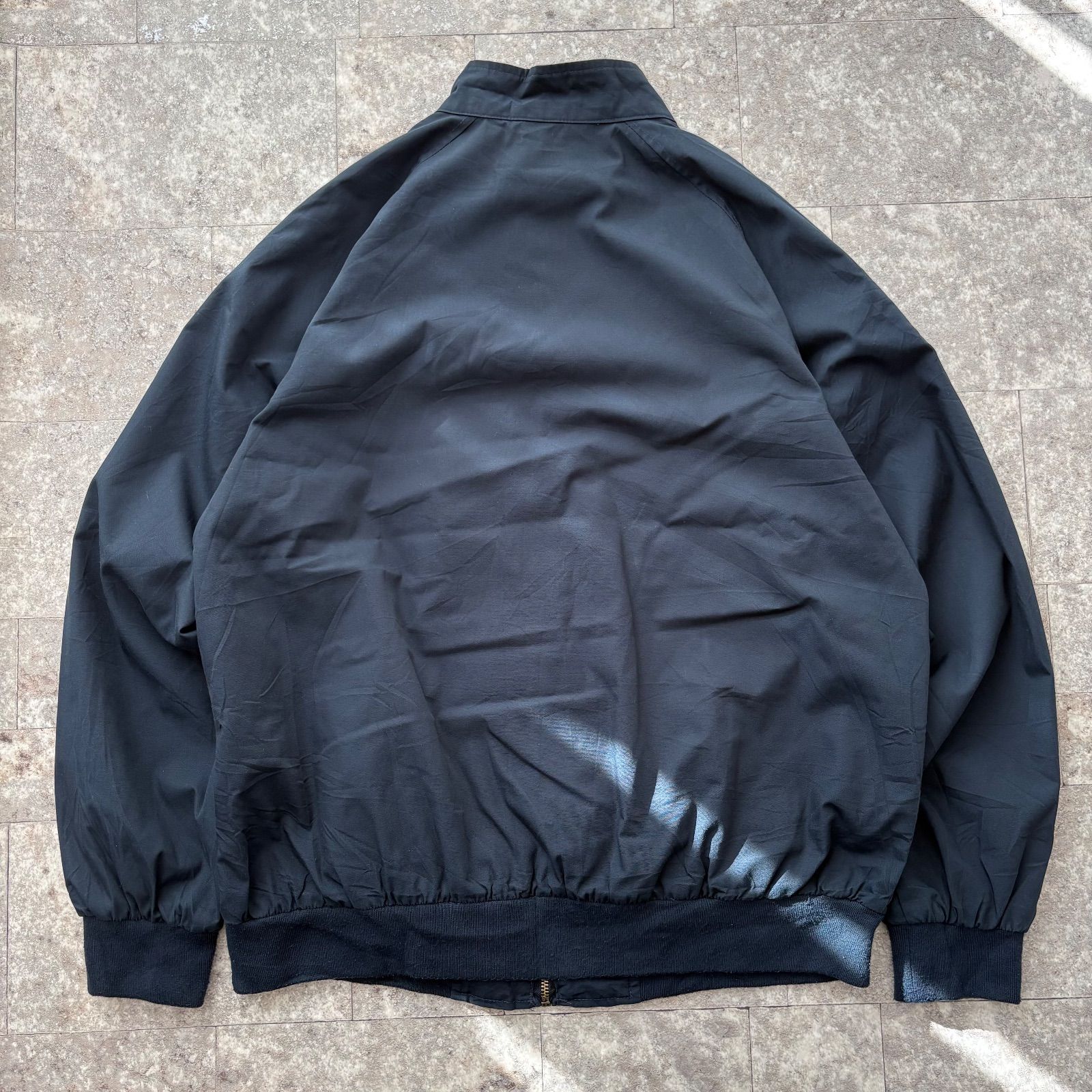 古着 90s スイングトップ 短丈 ジャケット ブルゾン ブルー チェック 