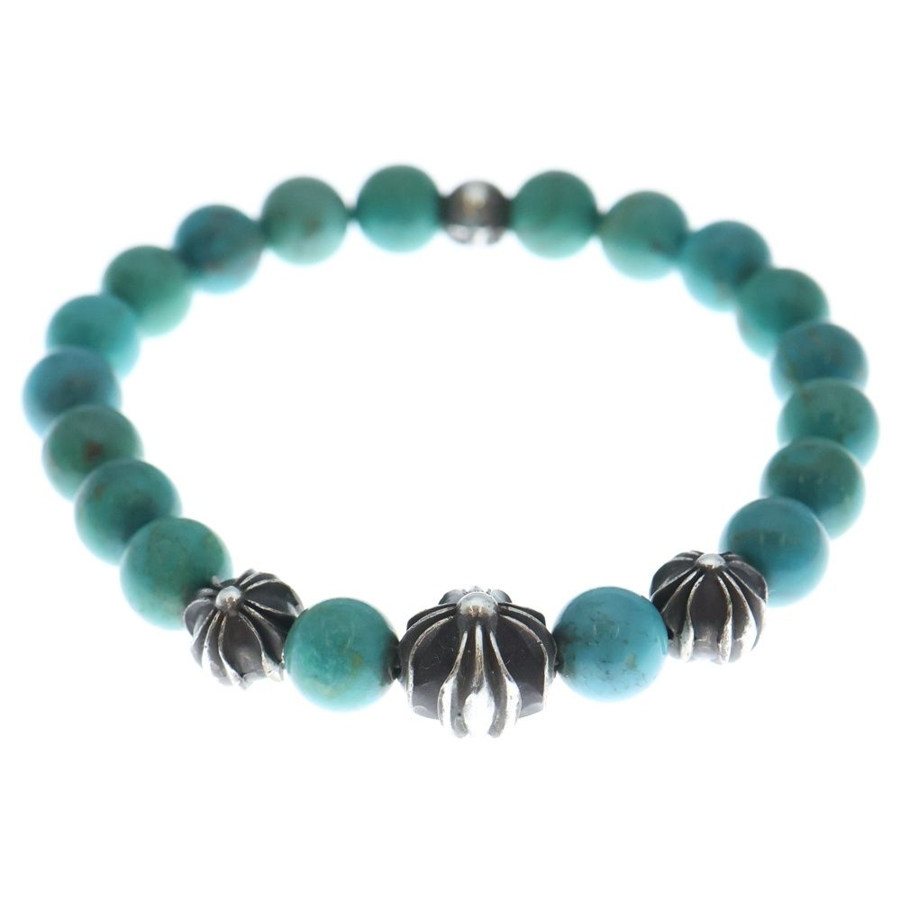 CHROME HEARTS (クロムハーツ) 8mm BEAD 8mmビーズブレス ターコイズ