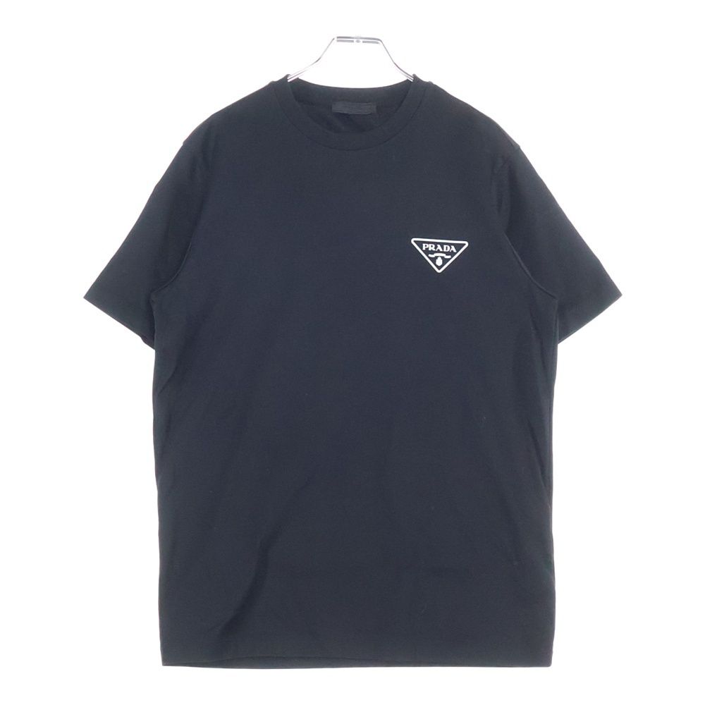 PRADA (プラダ) ロゴプレートプリントインターロック半袖Tシャツ