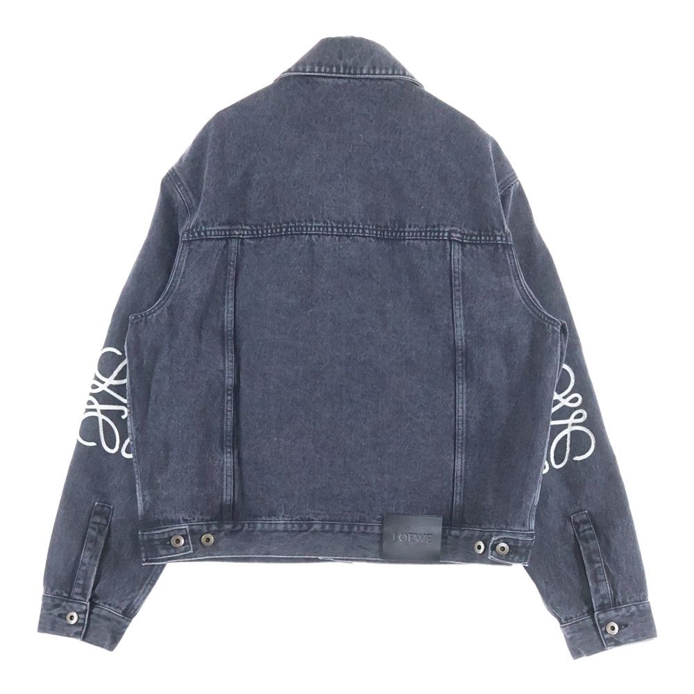 LOEWE (ロエベ) アナグラムトラッカーデニムジャケット ブラック