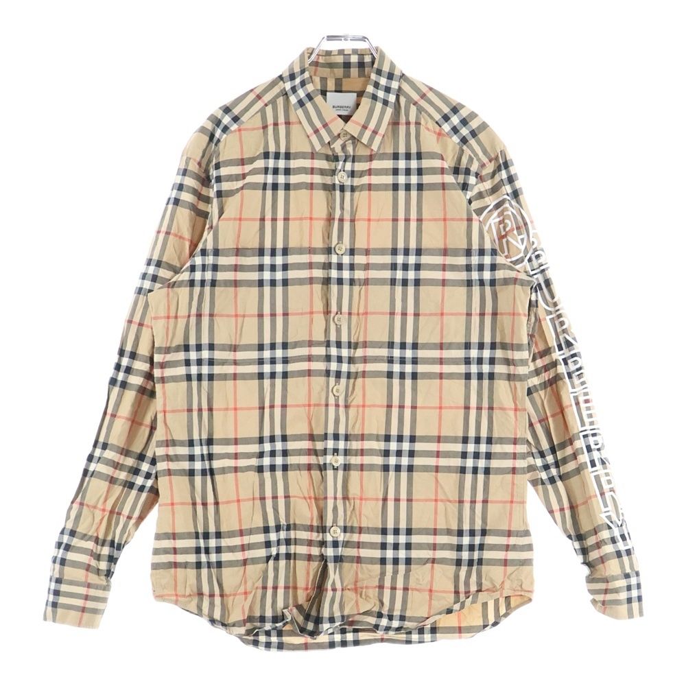 BURBERRY (バーバリー) 20AW 袖ロゴプリントノバチェック長袖シャツ 