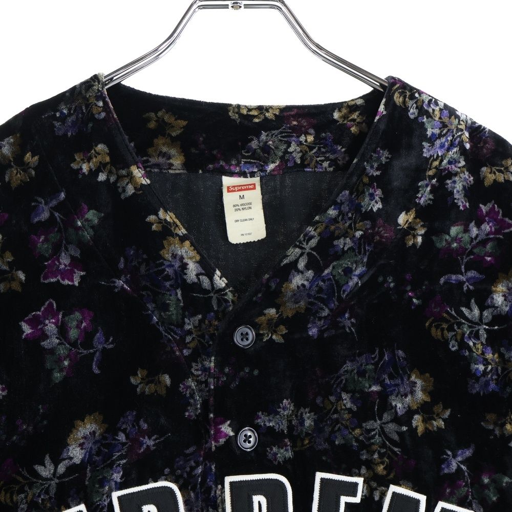 SUPREME (シュプリーム) 19AW Floral Velour Baseball Jersey