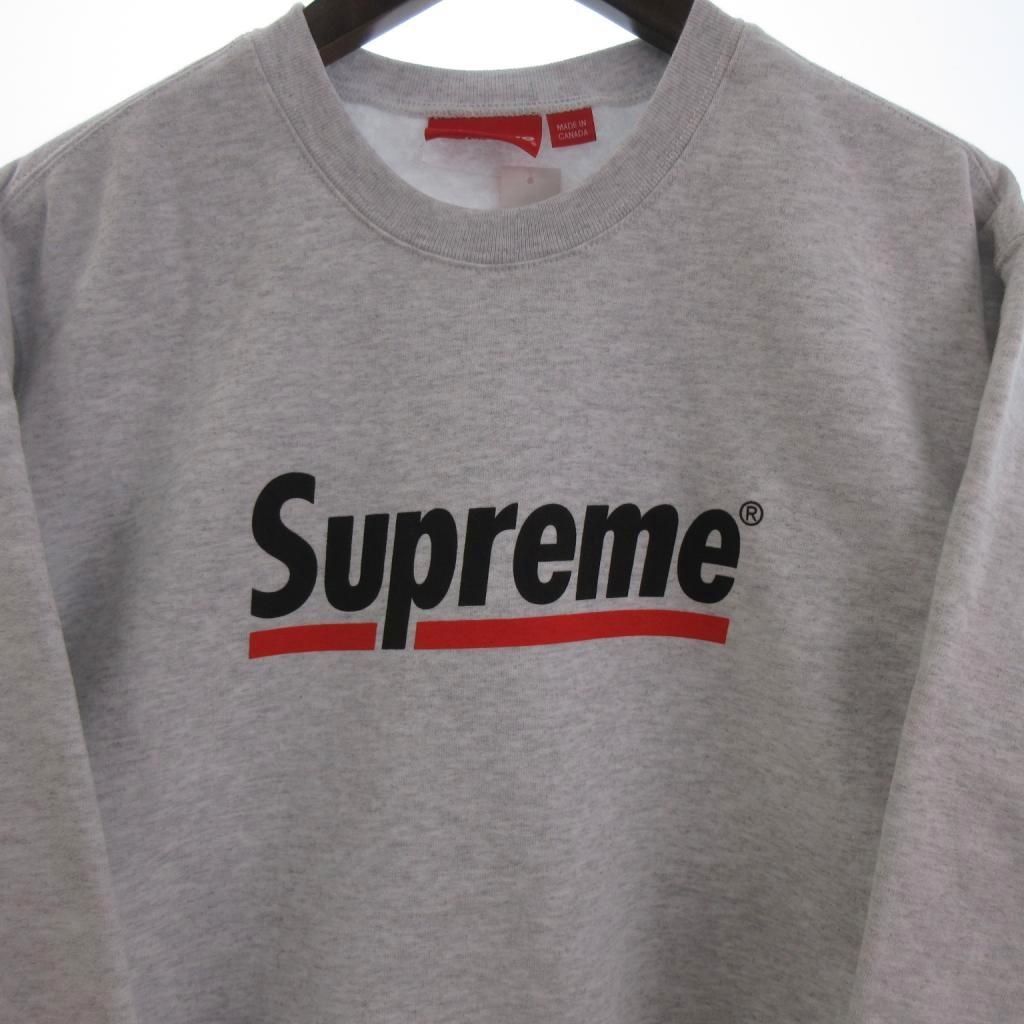 Supreme Underline Crewneck アッシュグレー 20ss シュプリーム SUPREME 20SS Underline Crewneck トレーナー 裏起毛