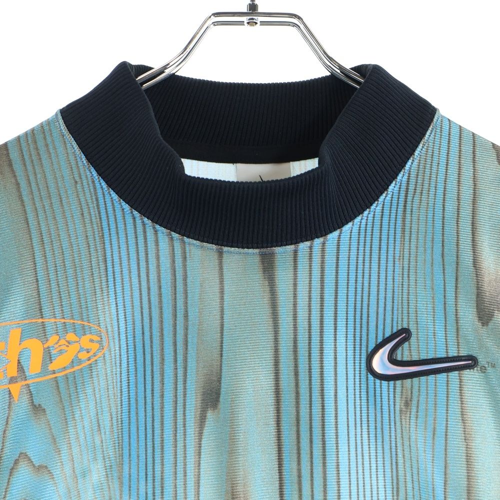 【美品】ナイキ　オフホワイト　ゲームシャツ　ブルー　M OFF-WHITE (オフホワイト) ×NIKE ナイキ Soccer Jersey Blue サッカー