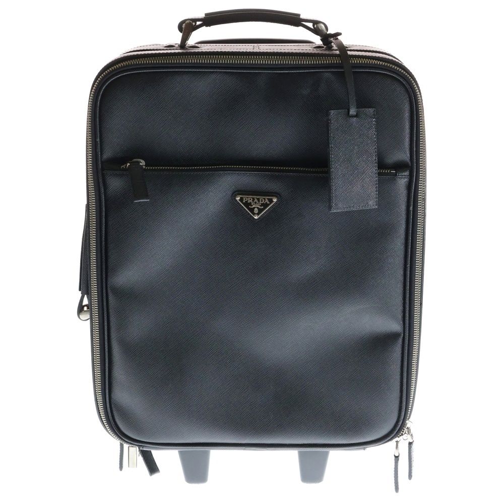 PRADA (プラダ) サフィアーノ トライアングルロゴ レザーキャリー