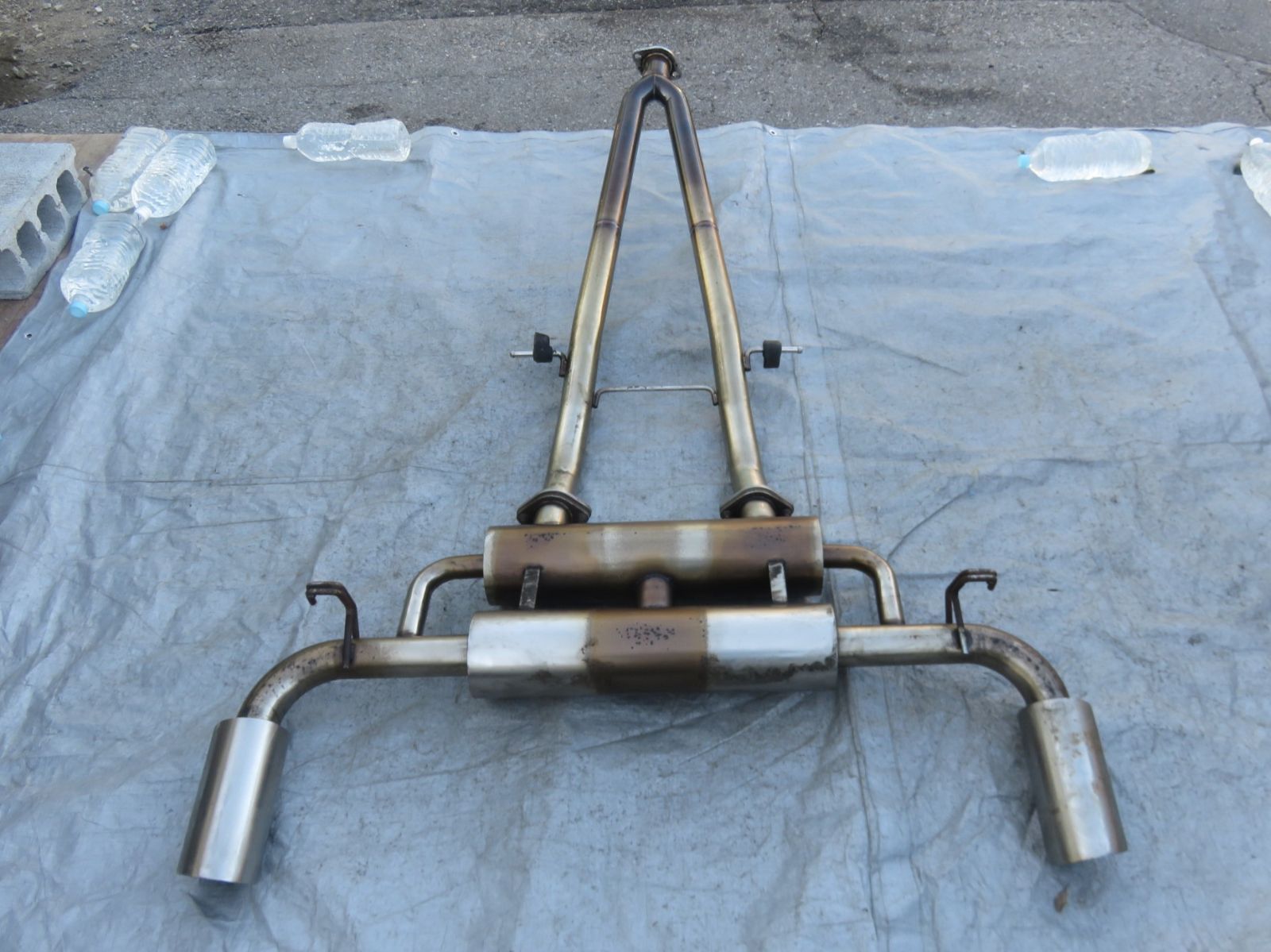 LK337* レクサス SC430 UZZ40/後期 社外/TSP1 リアマフラー/デュアル