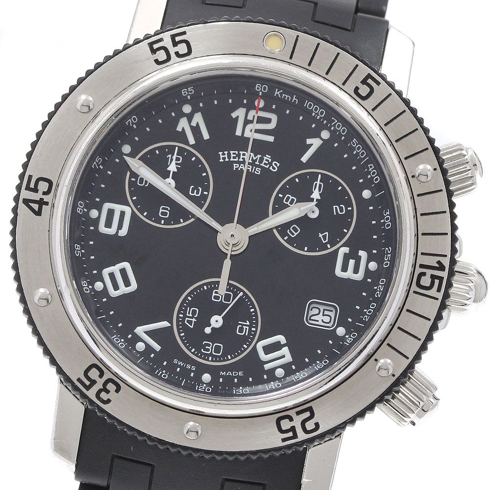 エルメス HERMES CL2.915 クリッパー ダイバー クロノグラフ クォーツ