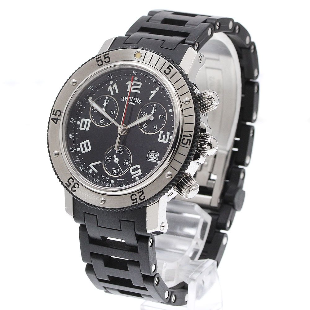 エルメス HERMES CL2.915 クリッパー ダイバー クロノグラフ クォーツ