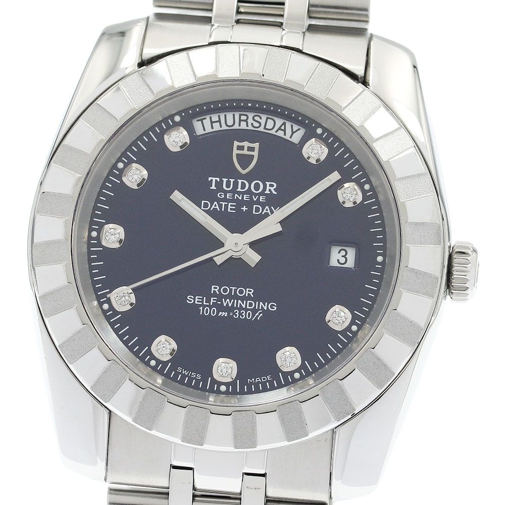 チュードル TUDOR 23010 クラシック デイトデイ 10Pダイヤ 自動巻き メンズ _934162