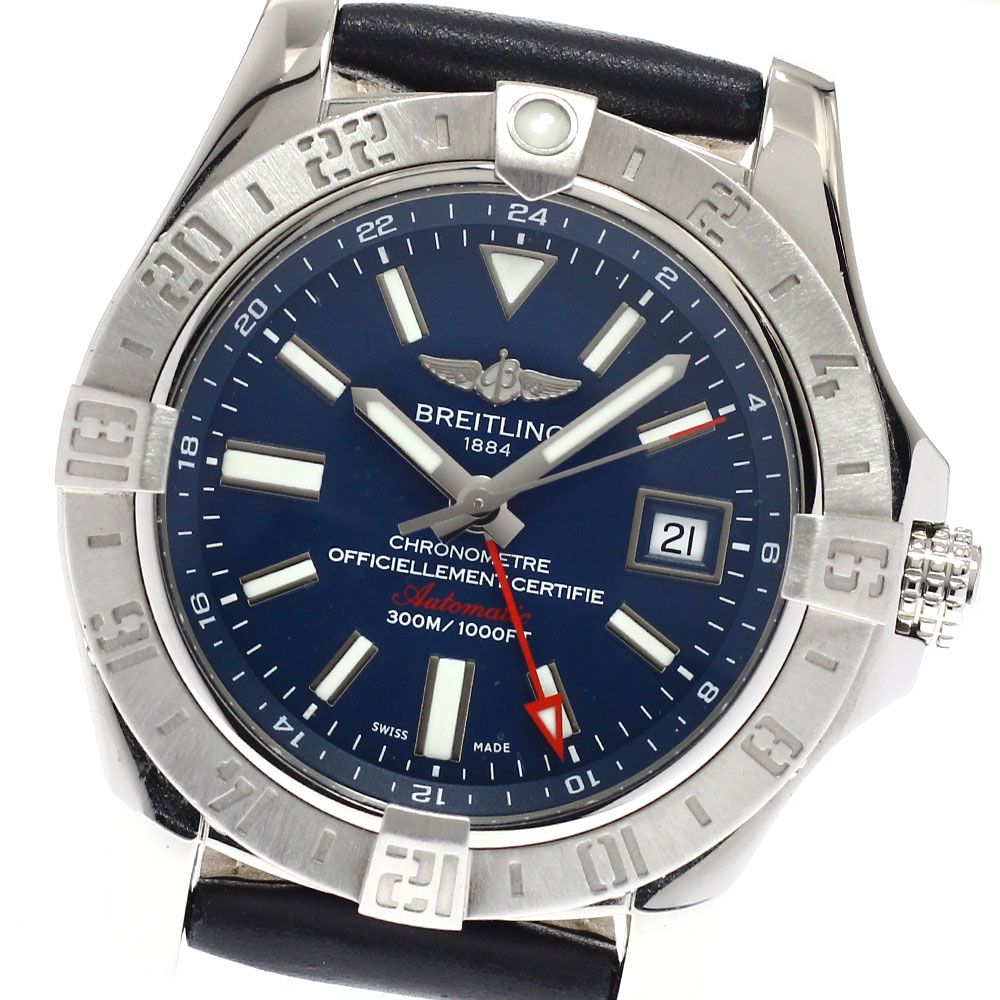 ブライトリング BREITLING A32390 アベンジャーII GMT デイト 自動巻き メンズ 保証書付き_934171