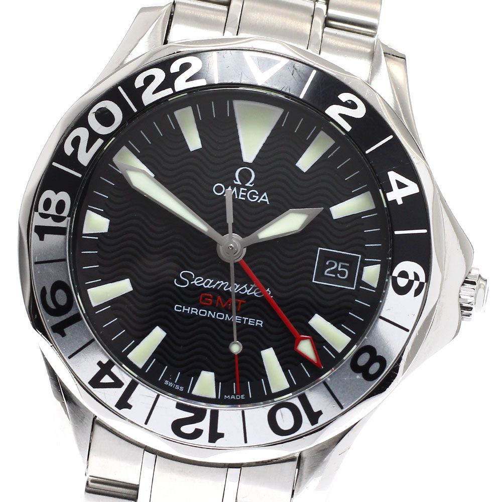 オメガ OMEGA 2234 50 シーマスター300 50周年記念 GMT 自動巻き メンズ 箱 保証書付き_920316